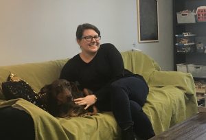 Rebecca Street, LMFT and Archer the Therapy Dog
