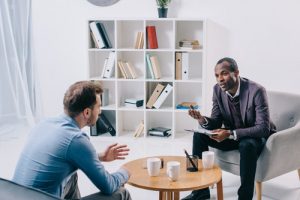 Therapist offering EMDR counseling